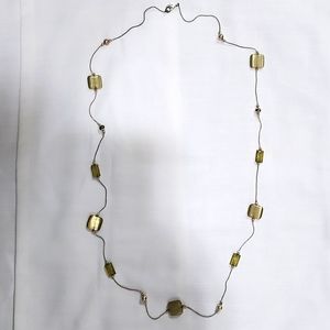 Silver and Green Necklace